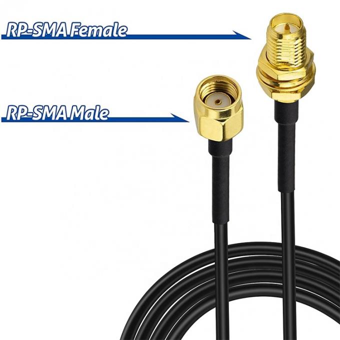 RG174 Коаксиальный RP SMA Мужчина на RP SMA Женщина кабель расширения антенны для камеры безопасности Wi-Fi маршрутизатора 1