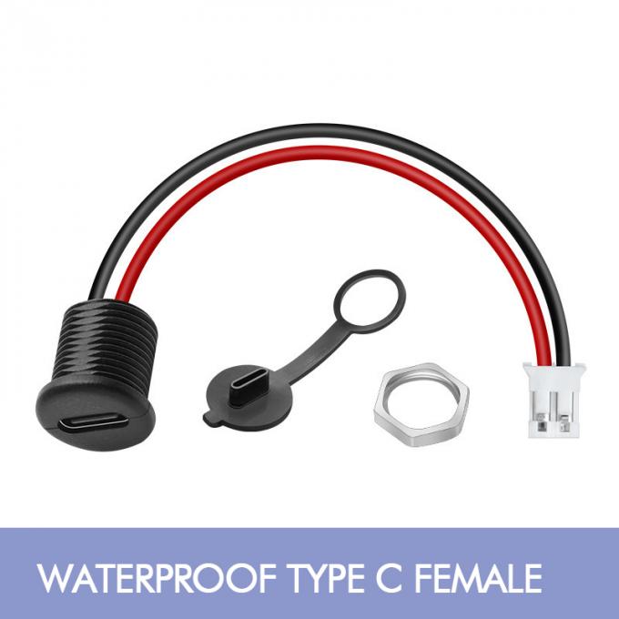 IP67 IP68 водонепроницаемая крышка USB типа C женский разъем для 2 булав PH 2.0 XH 2.54 SH1.0 VH ZH MX кабель соединителя 0