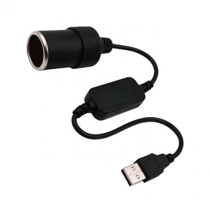 USB A Мужчина на 12В Автомобильный сигаретный зажигалка розетка Женщина кабель преобразователя питания 1