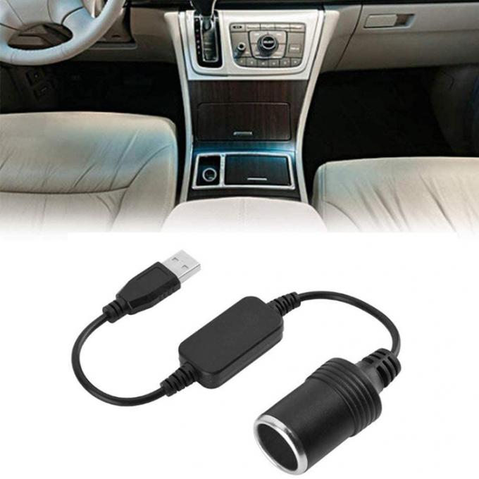USB A Мужчина на 12В Автомобильный сигаретный зажигалка розетка Женщина кабель преобразователя питания 5