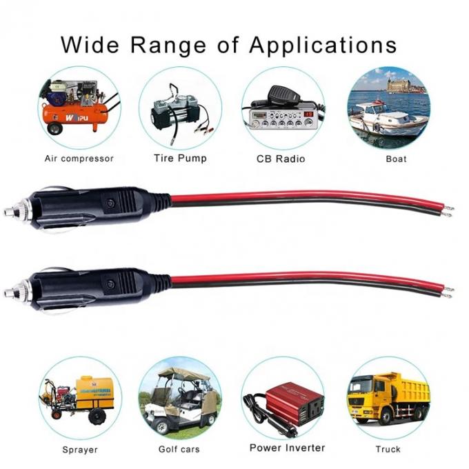 12V 24V 15A фитиль Автомобильный сигаретный зажигалка Мужской разъем с свинцовым консервированным проводом 5