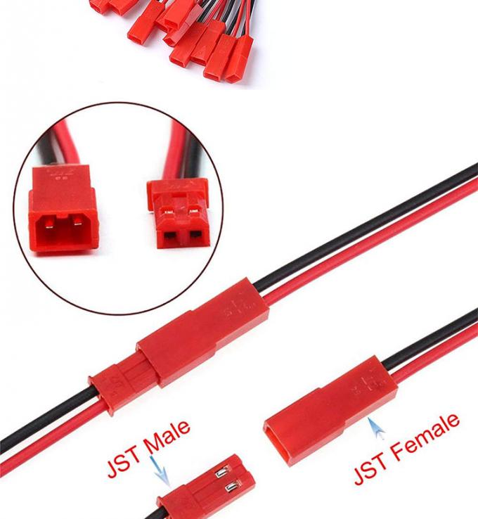 22AWG Мужчина Женщина 2 PIN JST SYP RCY Стыковочный соединитель с голым концом свиного хвоста проволока свинцового кабеля для батареи светодиодных полос 1