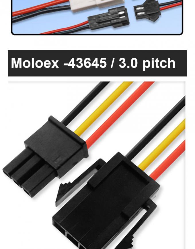 OEM-фабрика по заказу 2 Pin 3p 4p 5p 6p 7p 8p Molex 43645 3,0 мм кабель для светодиодов 3