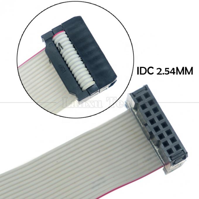 Женщина к женщине 16 PIN 1,27 мм Pitch IDC 2,54 мм Коннектор GPIO Серой плоской ленточный проволочный кабель для жестких дисков CD Raspberry Pi 1