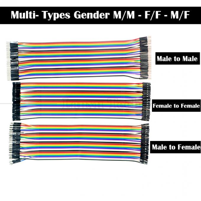 10cm 20cm 30cm Женщина к Женщине Мужчина к Мужчине 40 Pin Dupont Connector Breadboard GPIO Jumper Wires для Arduino Raspberry Pi 5