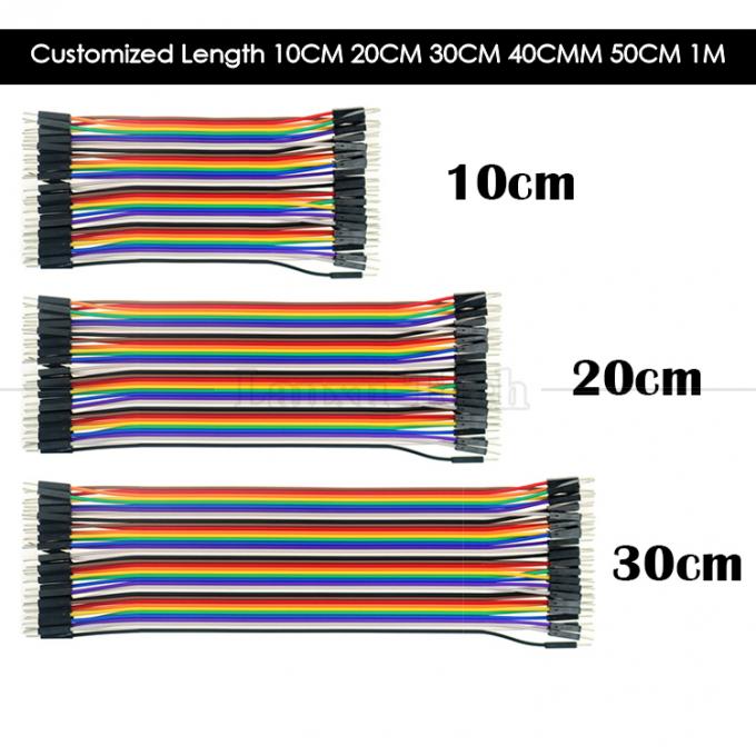 40 PIN Мужчина к мужчине 2,54 мм Dupont Breadboard GPIO Raspberry Pi Jumper Wire 6