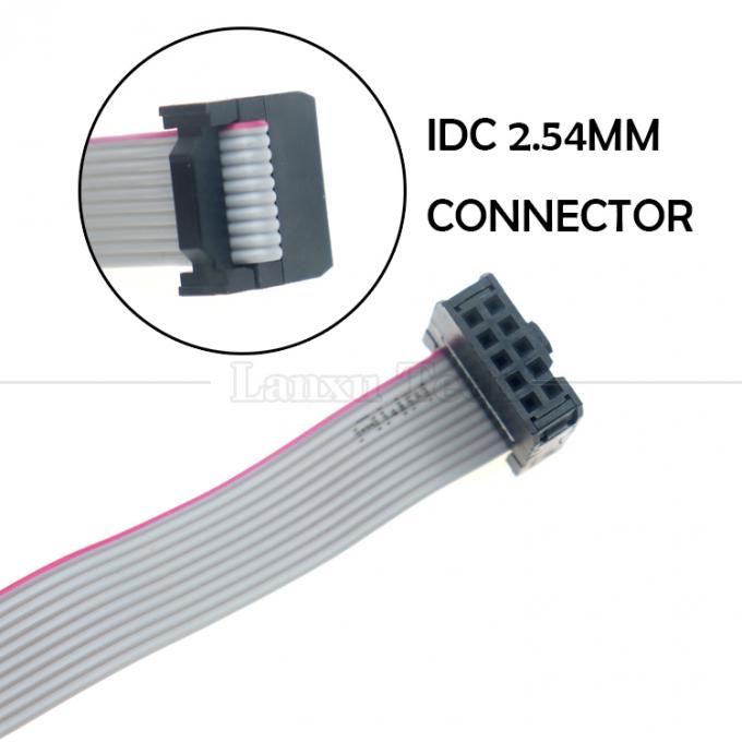 Женщина к женщине 10 PIN 1,27 мм Пич IDC 2,54 мм Коннектор GPIO Серой плоской ленточный проволочный кабель для жестких дисков CD Raspberry Pi 1