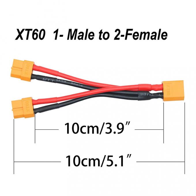 14AWG XT60 1 Мужчина на 2 Женщины Y разделитель расширения кабеля для RC Lipo батареи 1