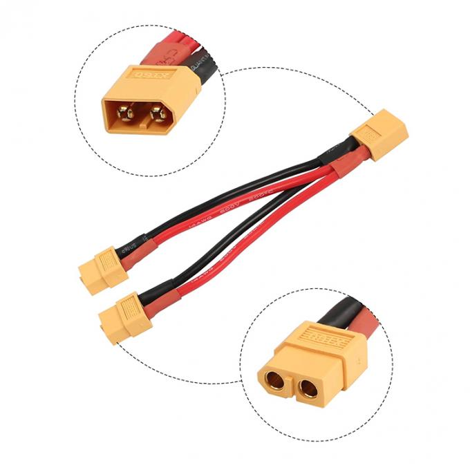 14AWG XT60 1 Мужчина на 2 Женщины Y разделитель расширения кабеля для RC Lipo батареи 4