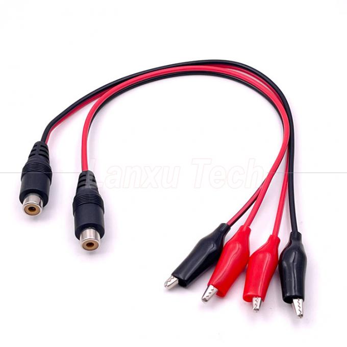 RCA женский AV к клипам аллигатора кабель для динамика 0