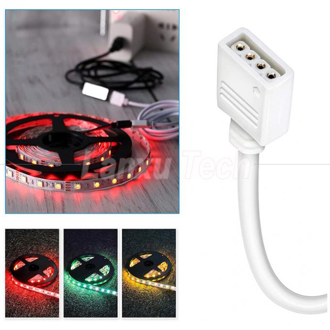 Женщина-женщина 4 пинные RGB разъединительные разъединители расширения кабеля для 5050 3528 2835 светодиодного светодиода 7