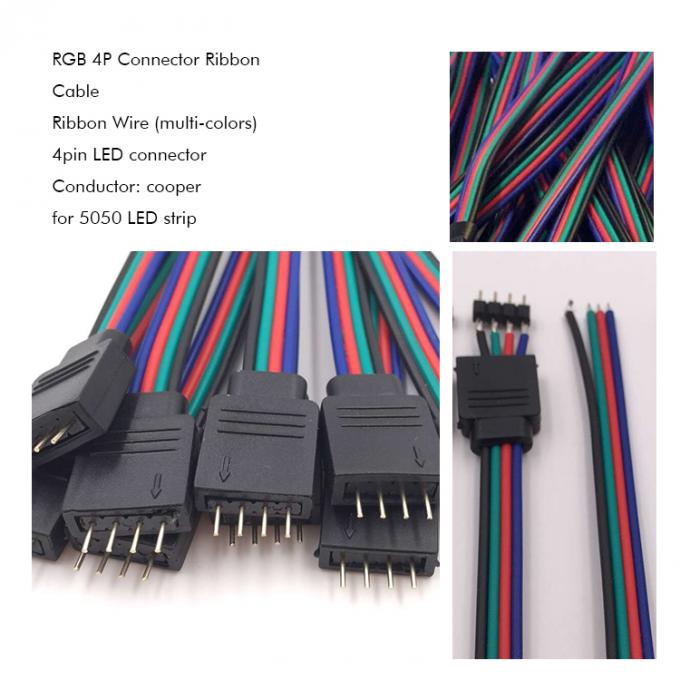 RGB 4 Pin Connector 5050 кабель с светодиодными лентами 1