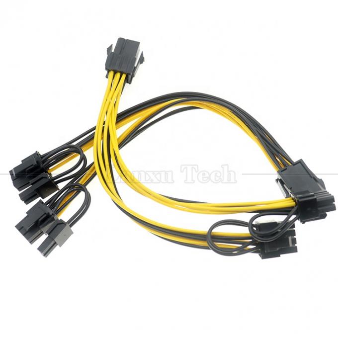 18AWG Pure Cooper Splitter 6 PIN Female to Dual 8 PIN 6+2 Male PCI Express PCIe кабель для графических карт GPU 5