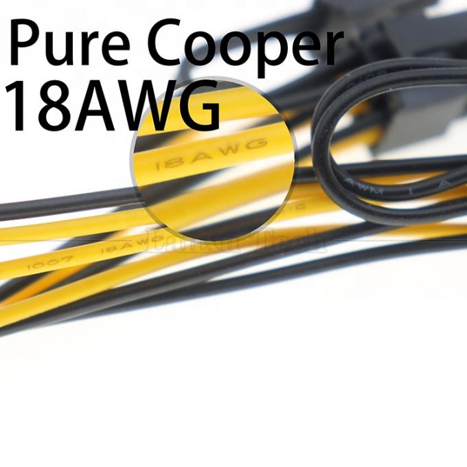 18AWG Pure Cooper Splitter 6 PIN Female to Dual 8 PIN 6+2 Male PCI Express PCIe кабель для графических карт GPU 2