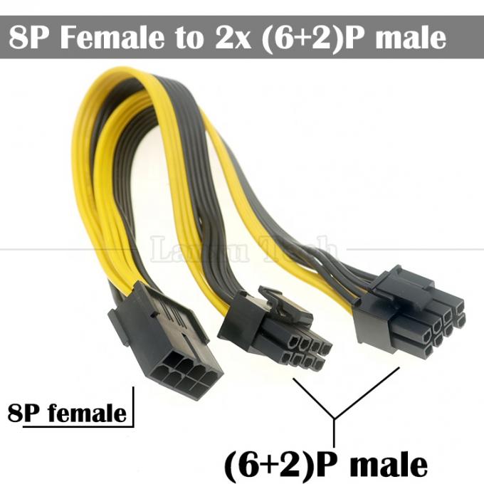 PCIe 8 Pin Мужчина на двойной 8 Pin Женщина PCI Express Графическая видеокарта GPU Splitter Кабель адаптера питания 1