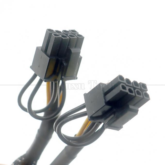 Рукав 18AWG Pure Cooper Y Splitter 6 Pin to Dual 8 Pin 6+2 PCI Express Power Adapter Расширение кабеля PCIe для графического процессора 3