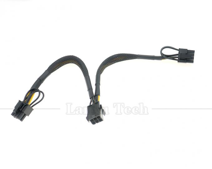 Рукав 18AWG Pure Cooper Y Splitter 6 Pin to Dual 8 Pin 6+2 PCI Express Power Adapter Расширение кабеля PCIe для графического процессора 7