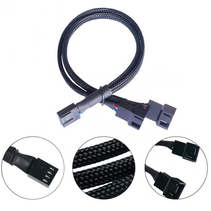 Материнская плата CPU 4 PIN Connector PC Case Контроль температуры охлаждающий вентилятор Y разделитель расширение PWM кабель 0