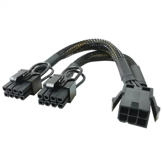 GPU 6 PIN женский на двойной 8 PIN мужской 18AWG PCI Express Материнская плата Адаптер питания PCIe Riser 3.0 Расширительный кабель 0