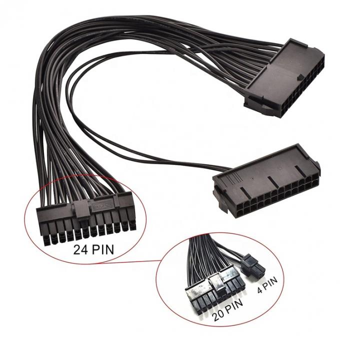PSU 24 PIN Женщина к двойной 20 4 24 PIN Мужчина ATX Майнинг Материнская плата расширительный кабель 0