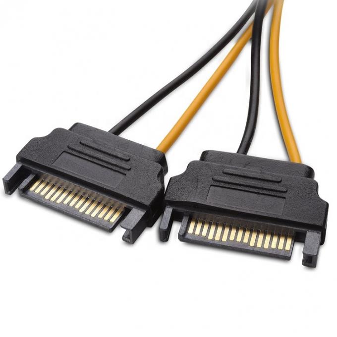 Сплитер 8 пин PCIe Express Мужчина на двойной 15-пинный адаптер питания Sata ATX кабель 3