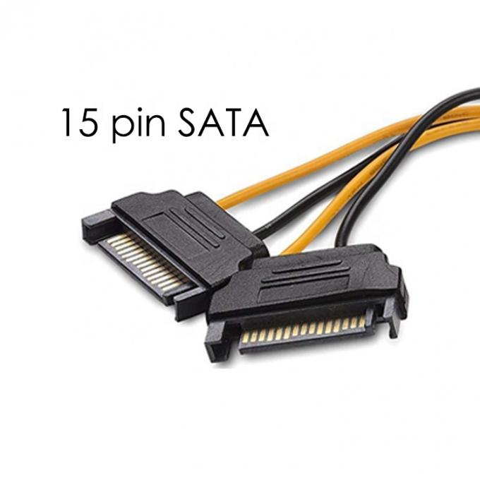 Сплитер 8 пин PCIe Express Мужчина на двойной 15-пинный адаптер питания Sata ATX кабель 4