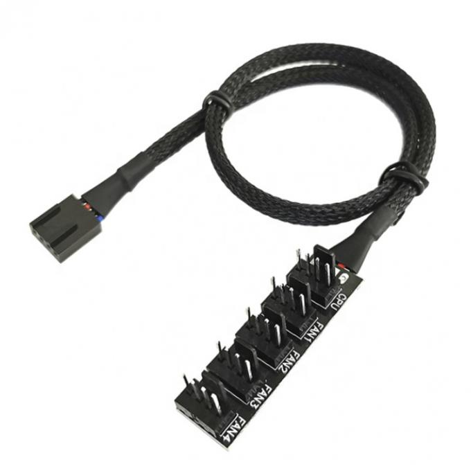 С 1 по 5 способов 4 пин Splitter PWM PC Fan Hub Кабель питания для ATX Computer Case 4 пин и 3 пин охлаждающие вентиляторы 5