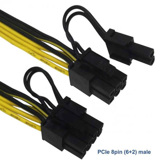 PCIe 8 Pin Male to Dual 8 Pin Male PCI Express Графическая видеокарта GPU Разделяющий кабель адаптера питания 3