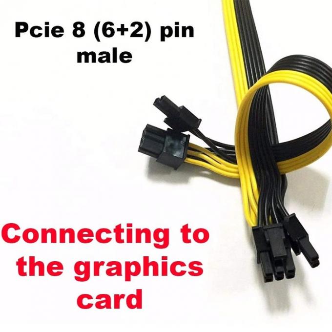 PCIe 8 Pin Male to Dual 8 Pin Male PCI Express Графическая видеокарта GPU Разделяющий кабель адаптера питания 2