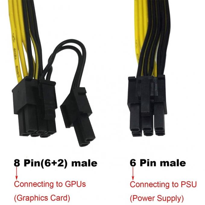 PCIE 6 Pin до 8 Pin GPU ATX видео-графическая карта PCIE PCI Express Кабель питания 1