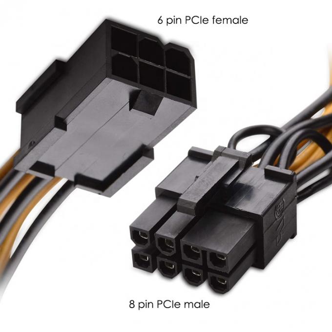 6 Pin Male to 8 Pin Male GPU ATX Видеографическая карта PCIe Express Адаптер питания Расширение кабеля для компьютера 0
