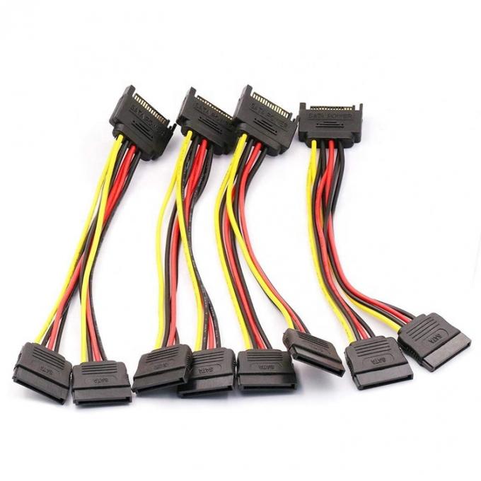 Мужчина на женщину данные Sata 15 Pin Power Y Splitter кабель для компьютера HDD SSD PC Case 5