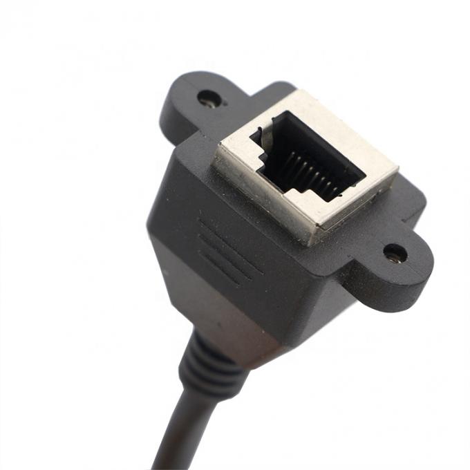 Специальный 6FT винтовой блокировки студ сети Ethernet женского разъема RJ45 панель монтаж расширительный кабель 4