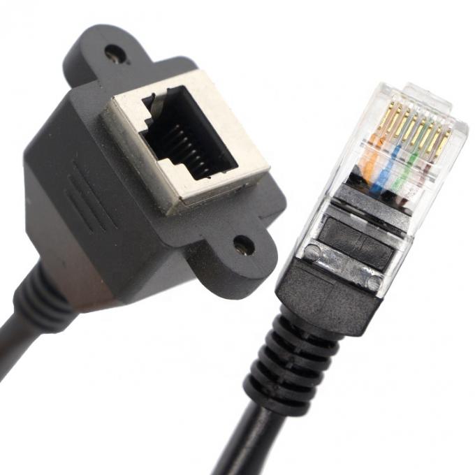 Специальный 6FT винтовой блокировки студ сети Ethernet женского разъема RJ45 панель монтаж расширительный кабель 3