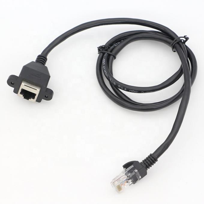 Специальный 6FT винтовой блокировки студ сети Ethernet женского разъема RJ45 панель монтаж расширительный кабель 2