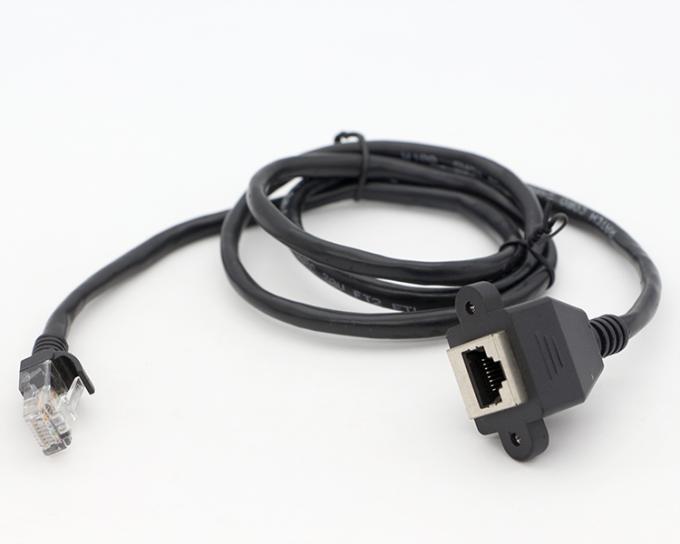 Специальный 6FT винтовой блокировки студ сети Ethernet женского разъема RJ45 панель монтаж расширительный кабель 7