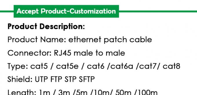 OEM высокое качество Pure Cooper Shield FTP UTP STP SFTP Cat5 Cat5e Cat6 Cat6a Cat7 Cat8 RJ45 Ethernet Patch Lan Сетевой кабель 0