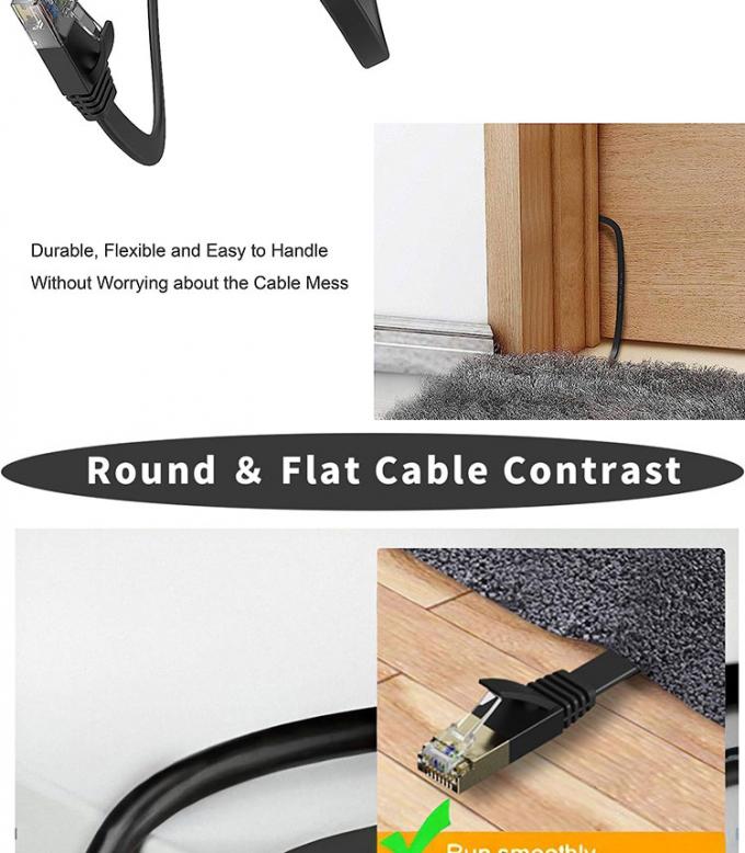 1M 3M 5M UTP FTP STP SFTP Shield Cat5 Cat5e Cat6 Ca6a Cat7 RJ45 Плоская сеть Lan Ethernet Patch Cable для компьютера 3