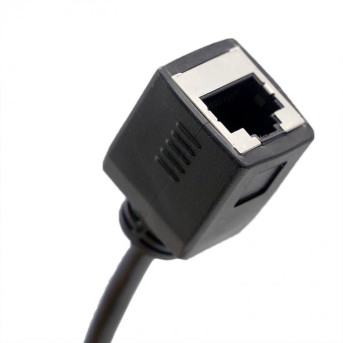DB9 женский RS232 серийный к RJ45 женский кабель разъема 1