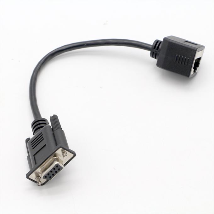 DB9 женский RS232 серийный к RJ45 женский кабель разъема 4