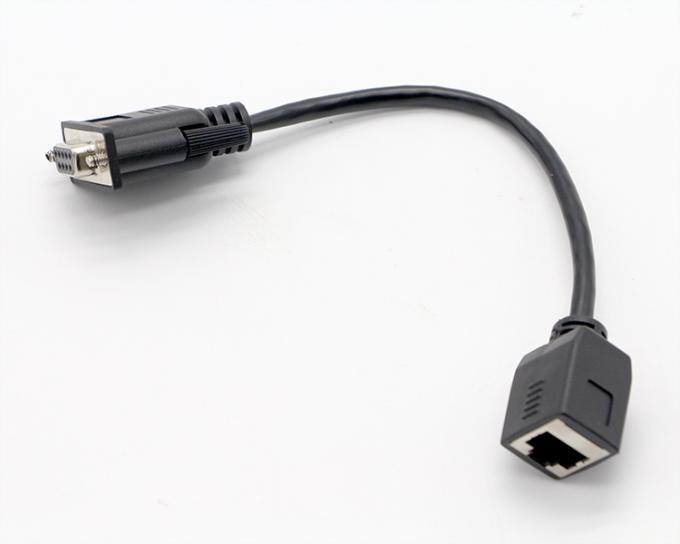 DB9 женский RS232 серийный к RJ45 женский кабель разъема 3