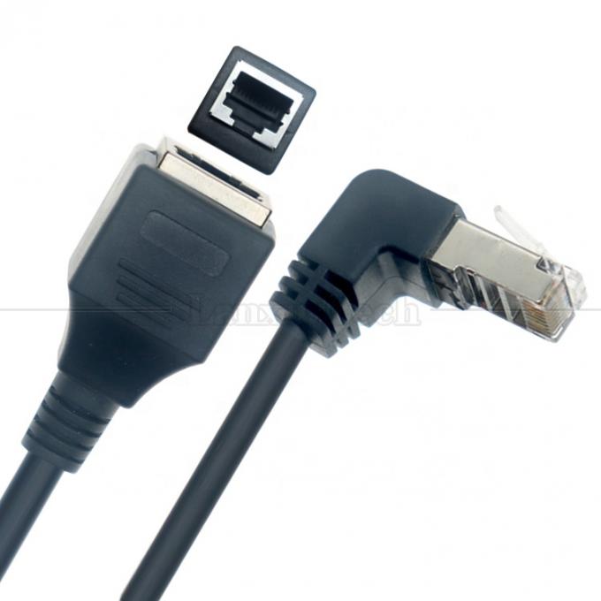 90 градусов угол RJ45 мужской на RJ45 женский разъем Cat5e Ethernet Lan кабель 4