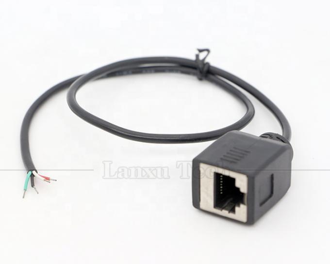 Женщина RJ45 разъем к открытию консервированная сварка 4 провода голый конец кабеля с хвостом 5