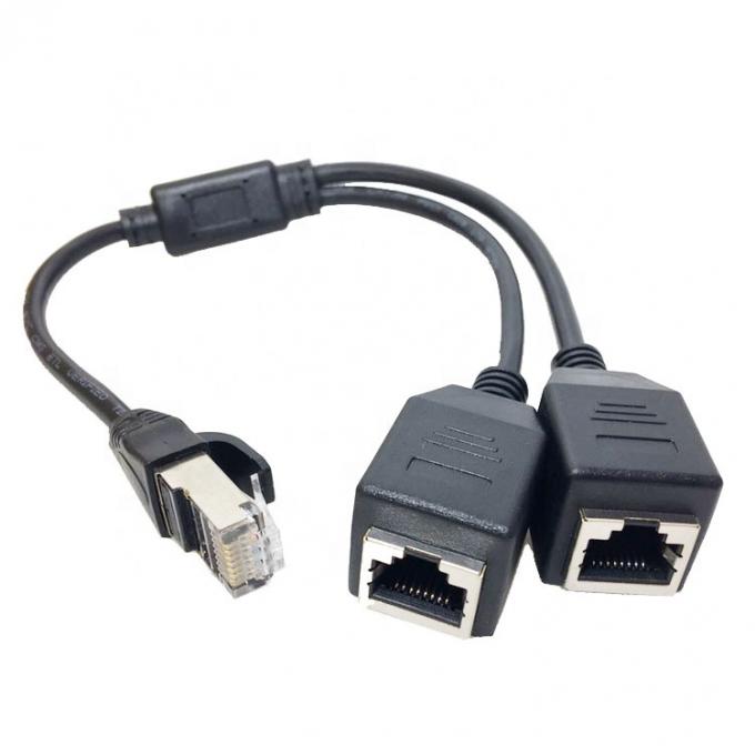1 Мужчина на 2 Женщины способы разъемный порт RJ45 интерфейс Cat5 Lan сеть Ethernet разделитель Y адаптер кабель 0
