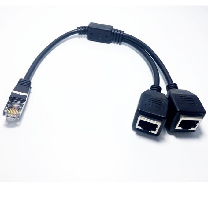 1 Мужчина на 2 Женщины способы разъемный порт RJ45 интерфейс Cat5 Lan сеть Ethernet разделитель Y адаптер кабель 2