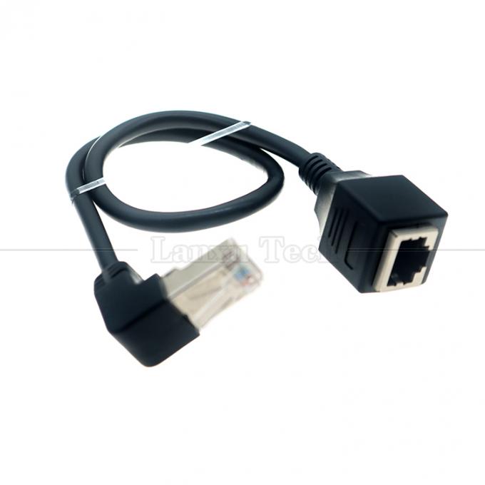 OEM STP UTP 90 градусов правого угла RJ45 8P8C мужской на RJ45 женский сокет Cat5e Ethernet кабель 1