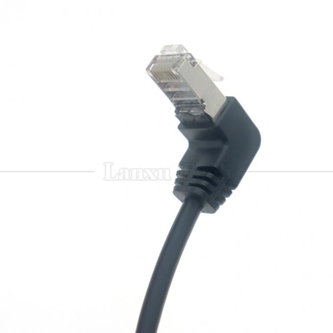 OEM STP UTP 90 градусов правого угла RJ45 8P8C мужской на RJ45 женский сокет Cat5e Ethernet кабель 3