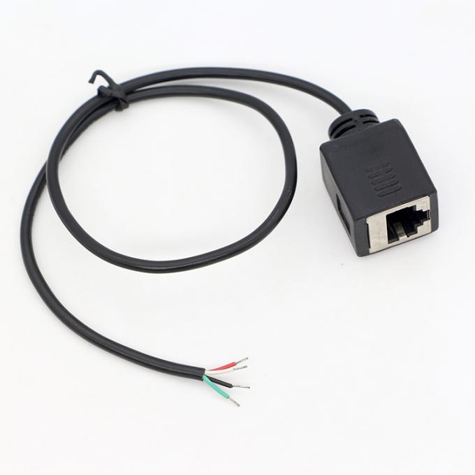 Специальная сборка женский RJ45 розетка для открытия консервированная сварка 4 провода голый конец кабеля свиного хвоста 4