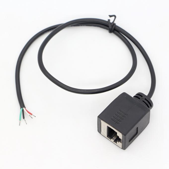 Специальная сборка женский RJ45 розетка для открытия консервированная сварка 4 провода голый конец кабеля свиного хвоста 3