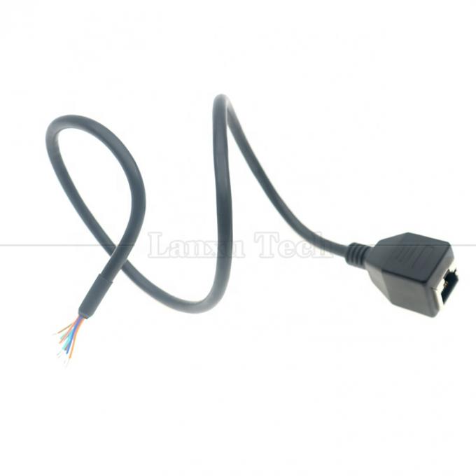 Женщина RJ45 Jack Socket к открытию Консервированная сварка 8 проводов Голый конец Pigtail Ethernet сеть Patch Lan кабель 4